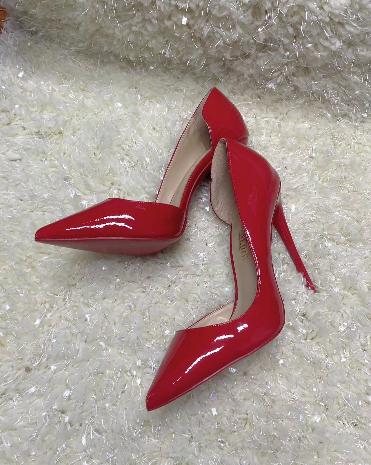 Red Side cut heels