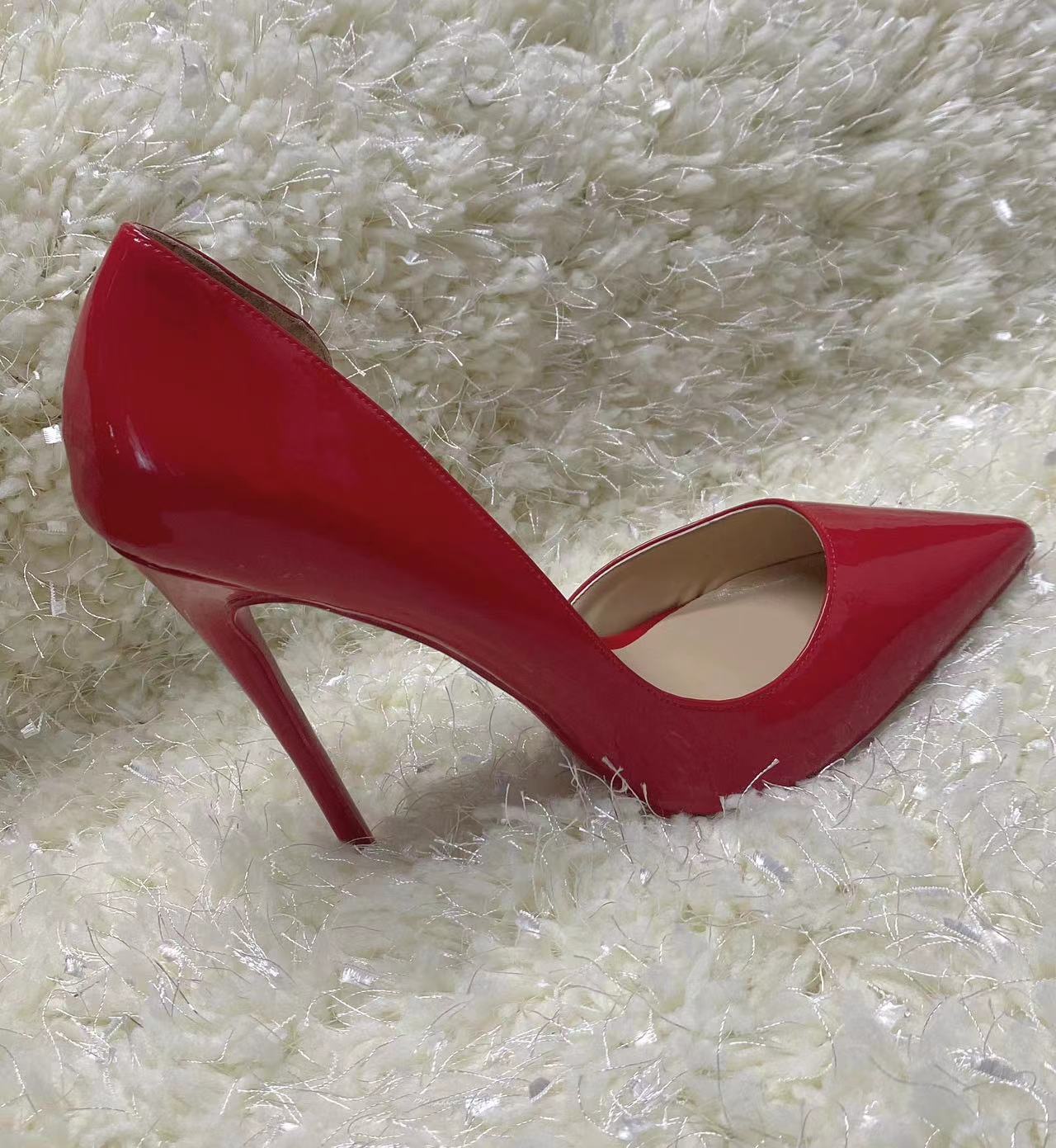 Red Side cut heels