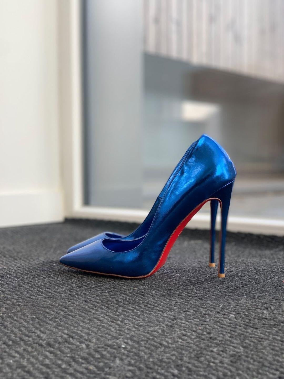 Electric blue heels